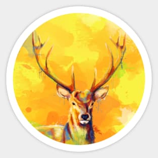 Forest King - Elk Painting Sticker